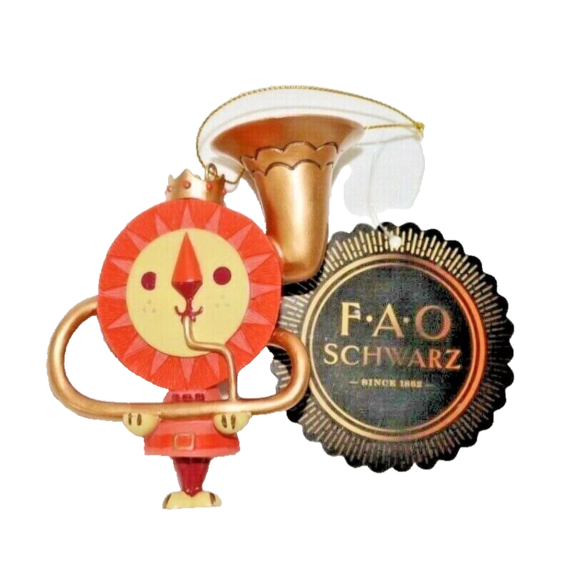 FAO Schwarz Trumpeting Lion Ornament