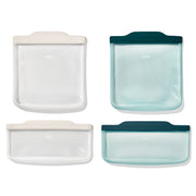 Silicone Reusable Bags 4 Piece Lunch Set Oat And Lagoon