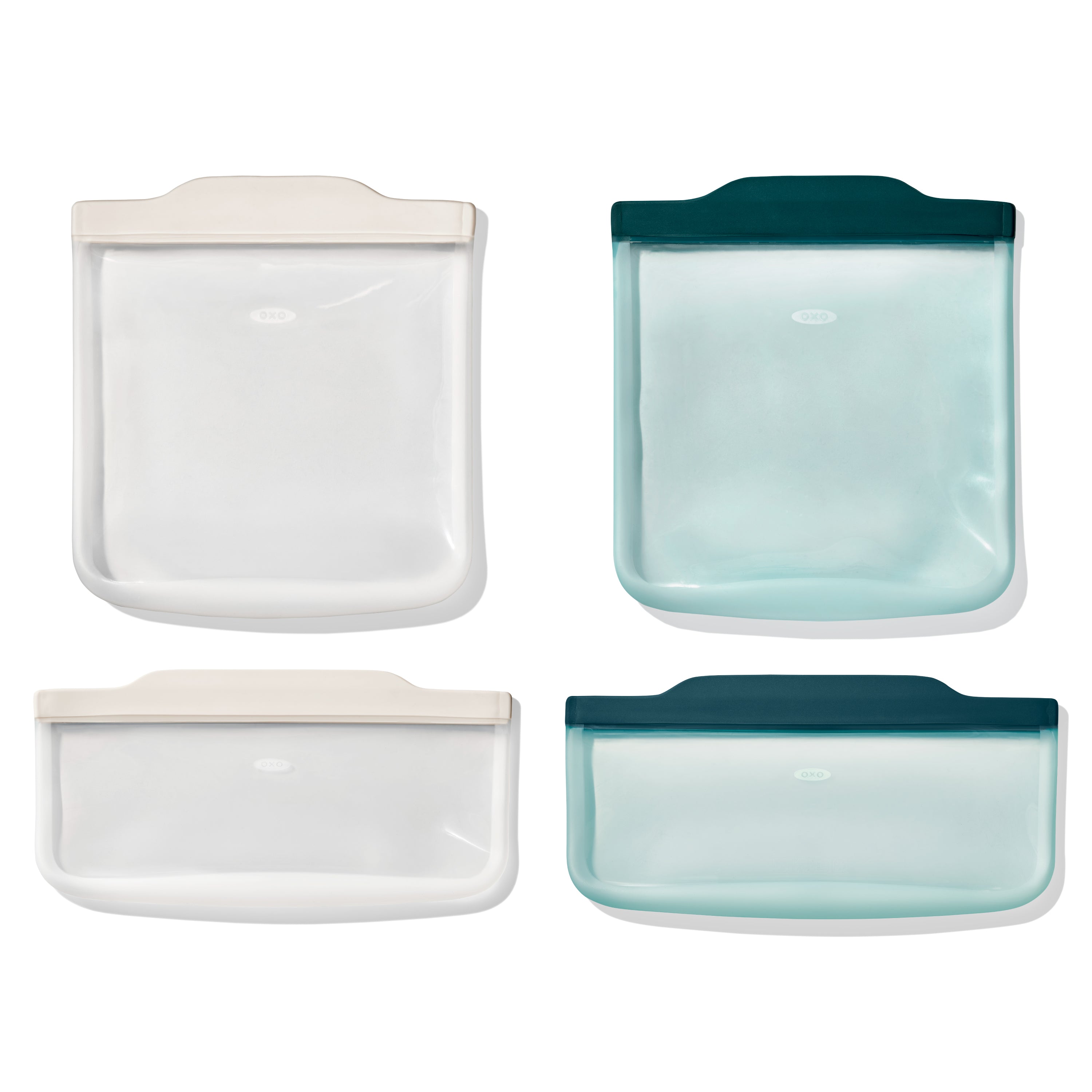 Silicone Reusable Bags 4 Piece Lunch Set Oat And Lagoon