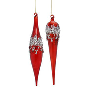 Vintage Jewel Ornament 10" Set of 2