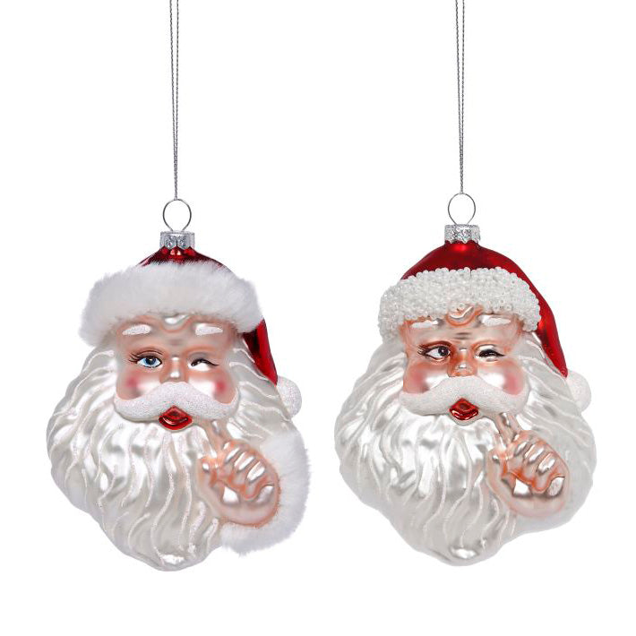 Naughty and Nice Santa 5" Set of 2
