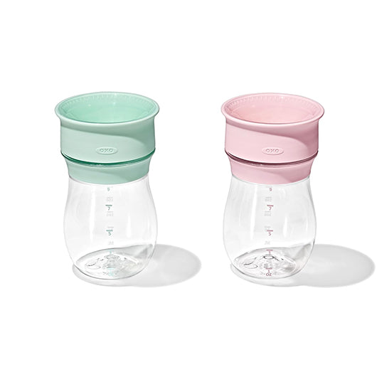 OXO Tot 360‚Å∞ Cup 9oz Opal and Blossom Set of 2