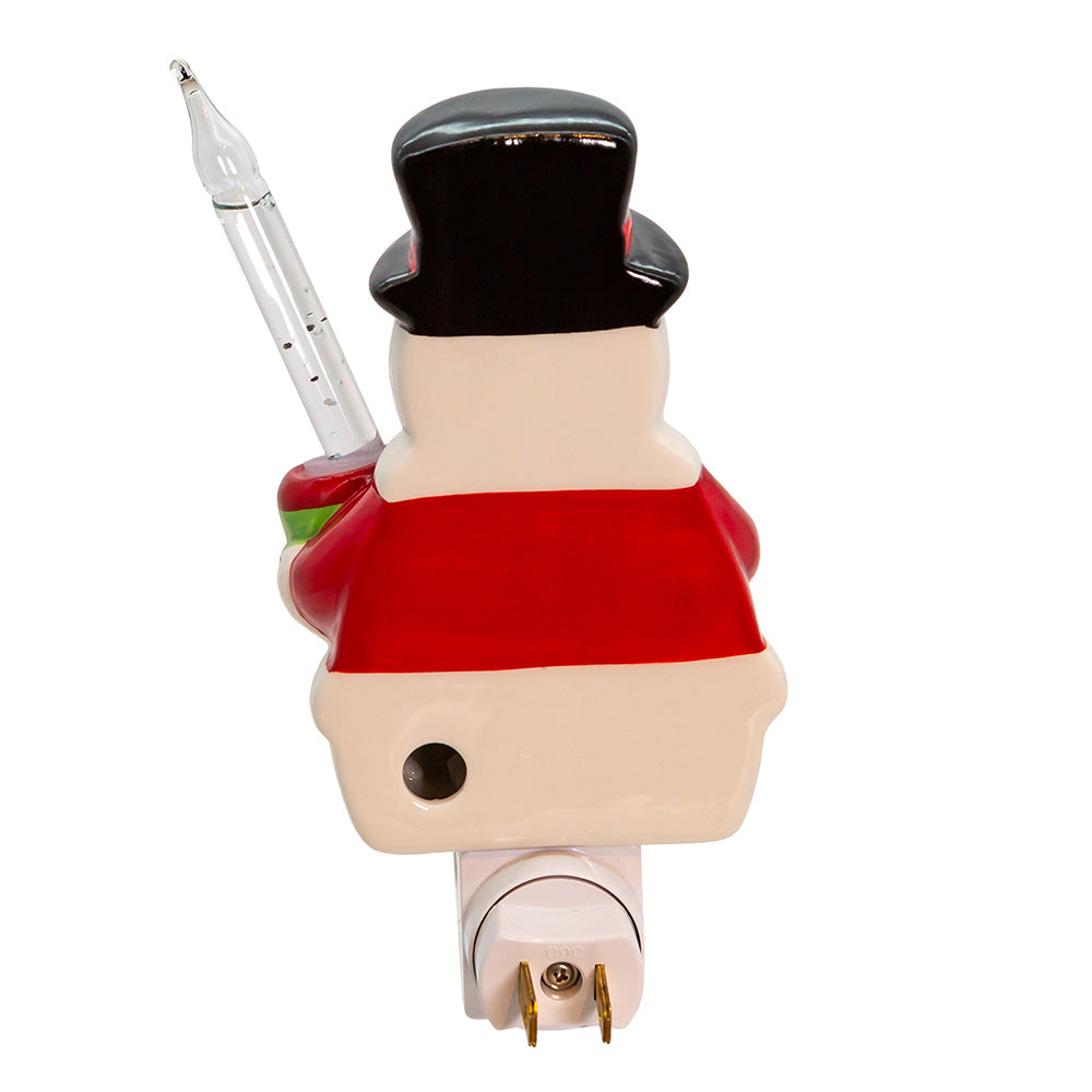 Ceramic Snowman With Bubble Light Night Light