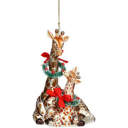 Giraffe & Baby Ornament 6"