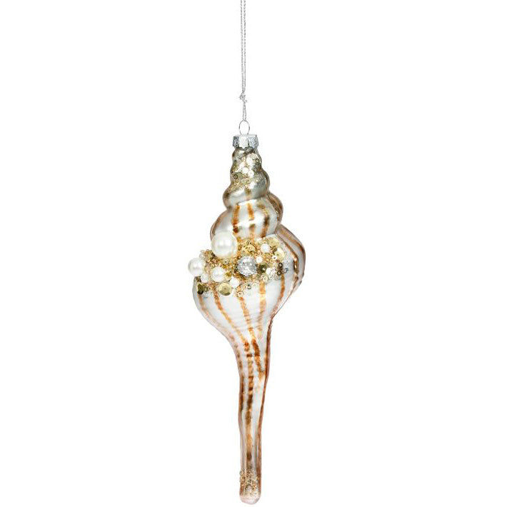 Teardrop Shell Ornament 8"