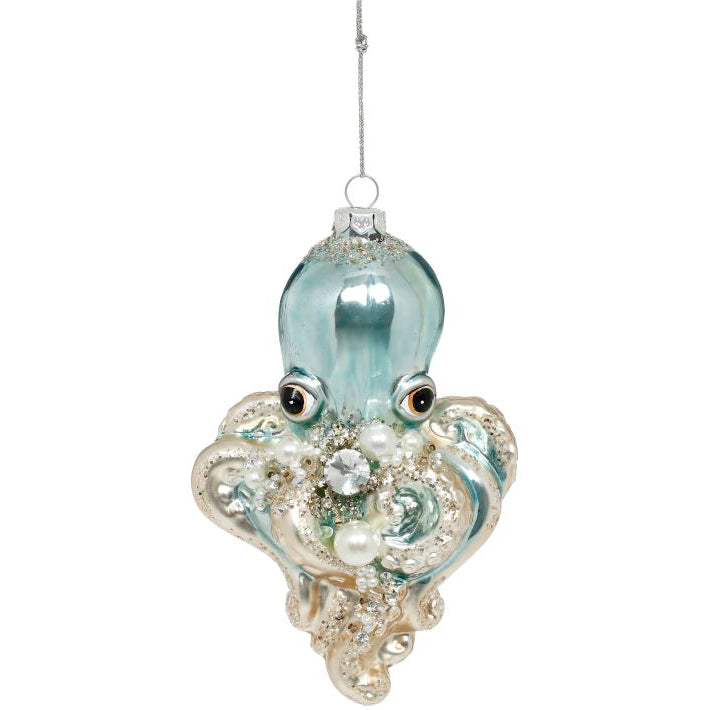 Beaded Octopus Ornament 5"