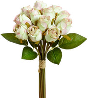 Rose Bouquet Light Green and Pink 12"