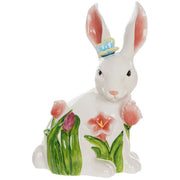 Bunny with Tulips and Butterfly 13.5"