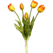 Blooming Tulip Bunch Yellow and Orange 15"