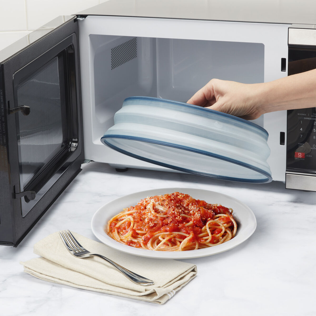 Collapsible Microwave Food Cover