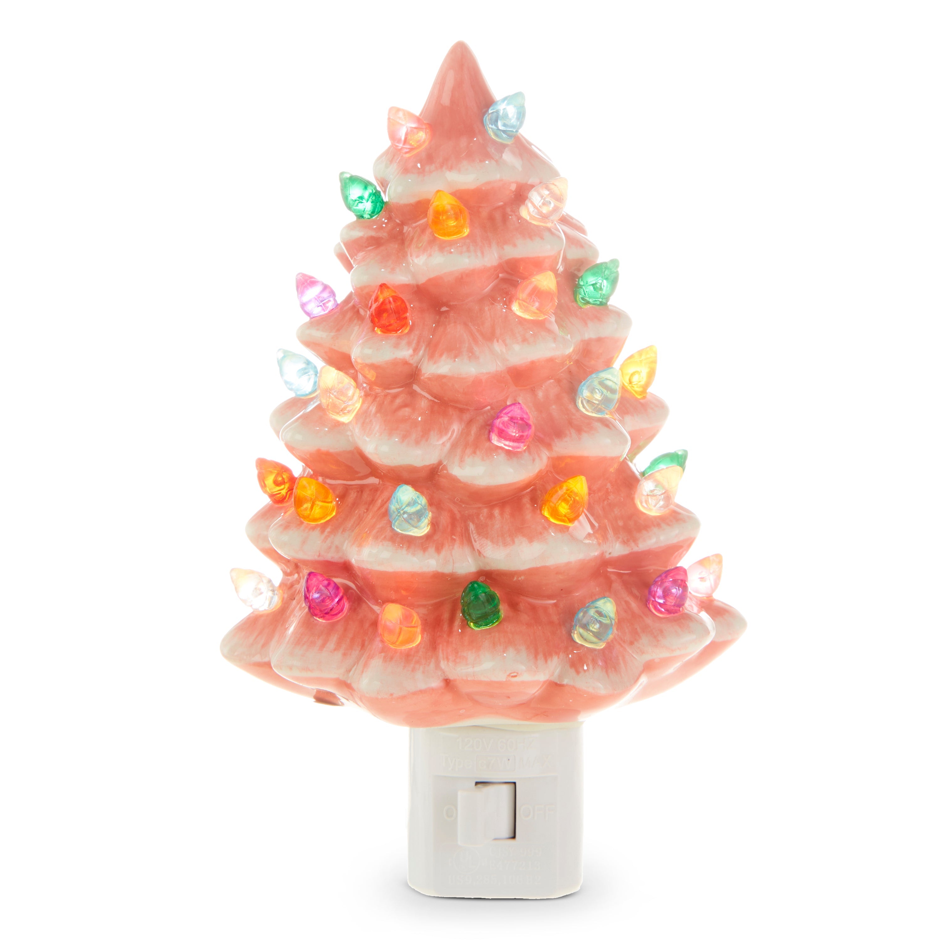 Vintage Pink Tree Night Light 6"