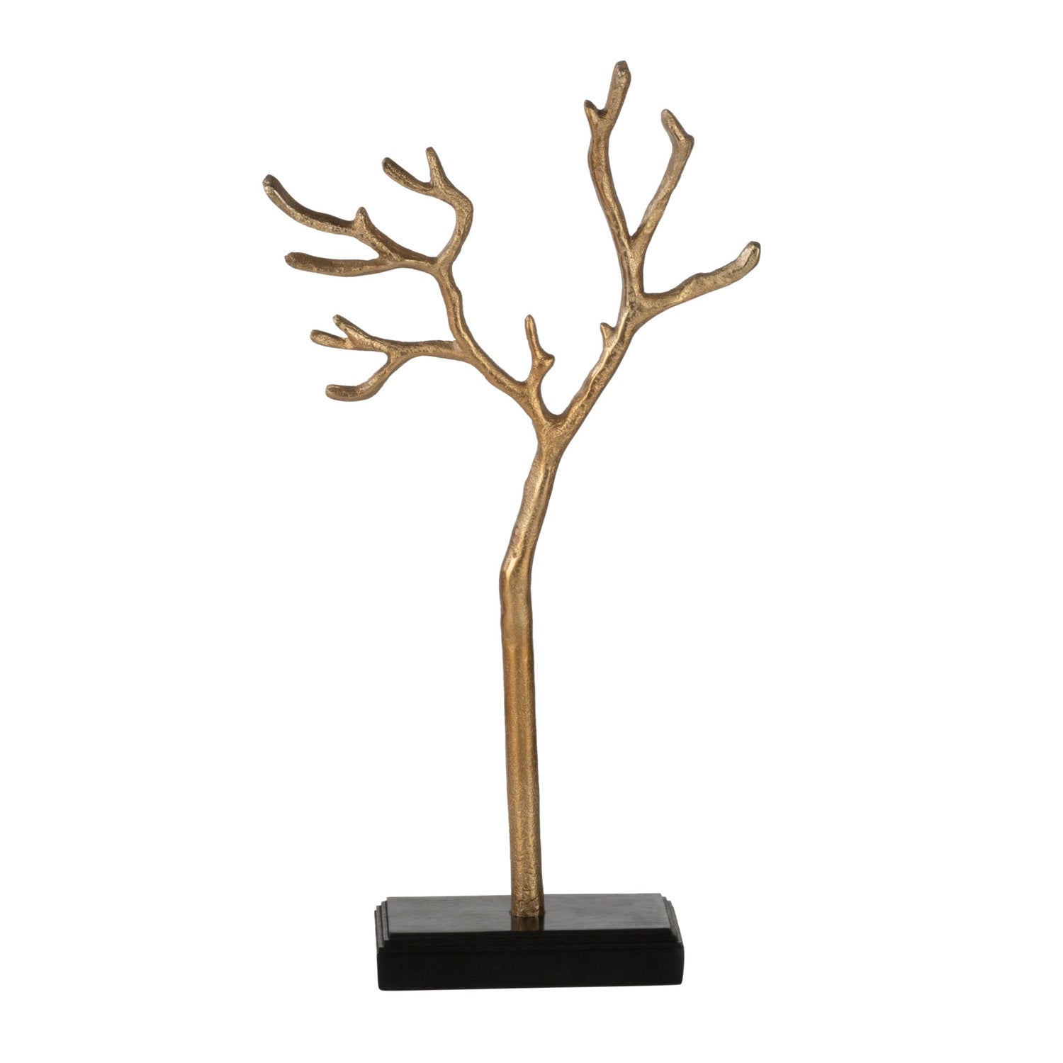 Metal Jewelry Tree with Wood Base