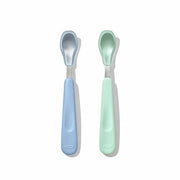 TOT Feeding Spoon Set with Soft Silicone Set of 2 Opal and Dusk
