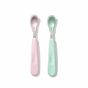 TOT Feeding Spoon Set with Soft Silicone Set of 2 Opal and Blossom