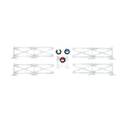 White Crossbuck Fence Set of 5