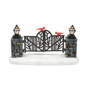 Cardinal Lit Christmas Gate