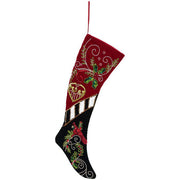Berry and Cardinal Stocking 25 Inches