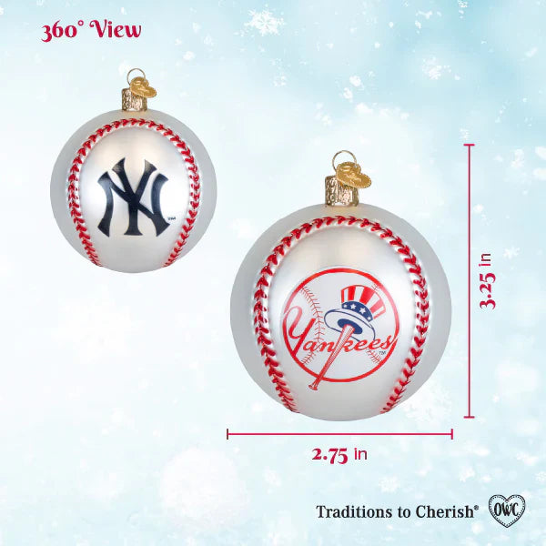 Yankees Baseball Ornament