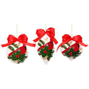 Holiday Cardinal Ornament 4 and 5" Gift Boxed Set of 6