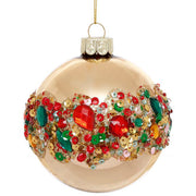 Festive Jeweled Ornament 3" Gift Boxed Set of 6