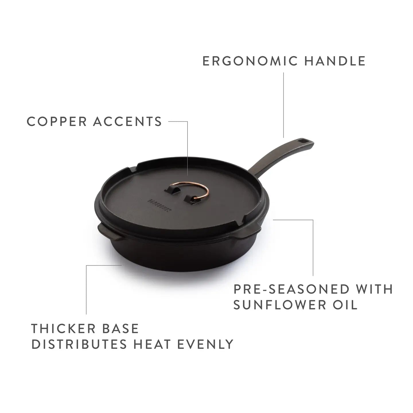 All-in-One Cast Iron Skillet 10 Inch