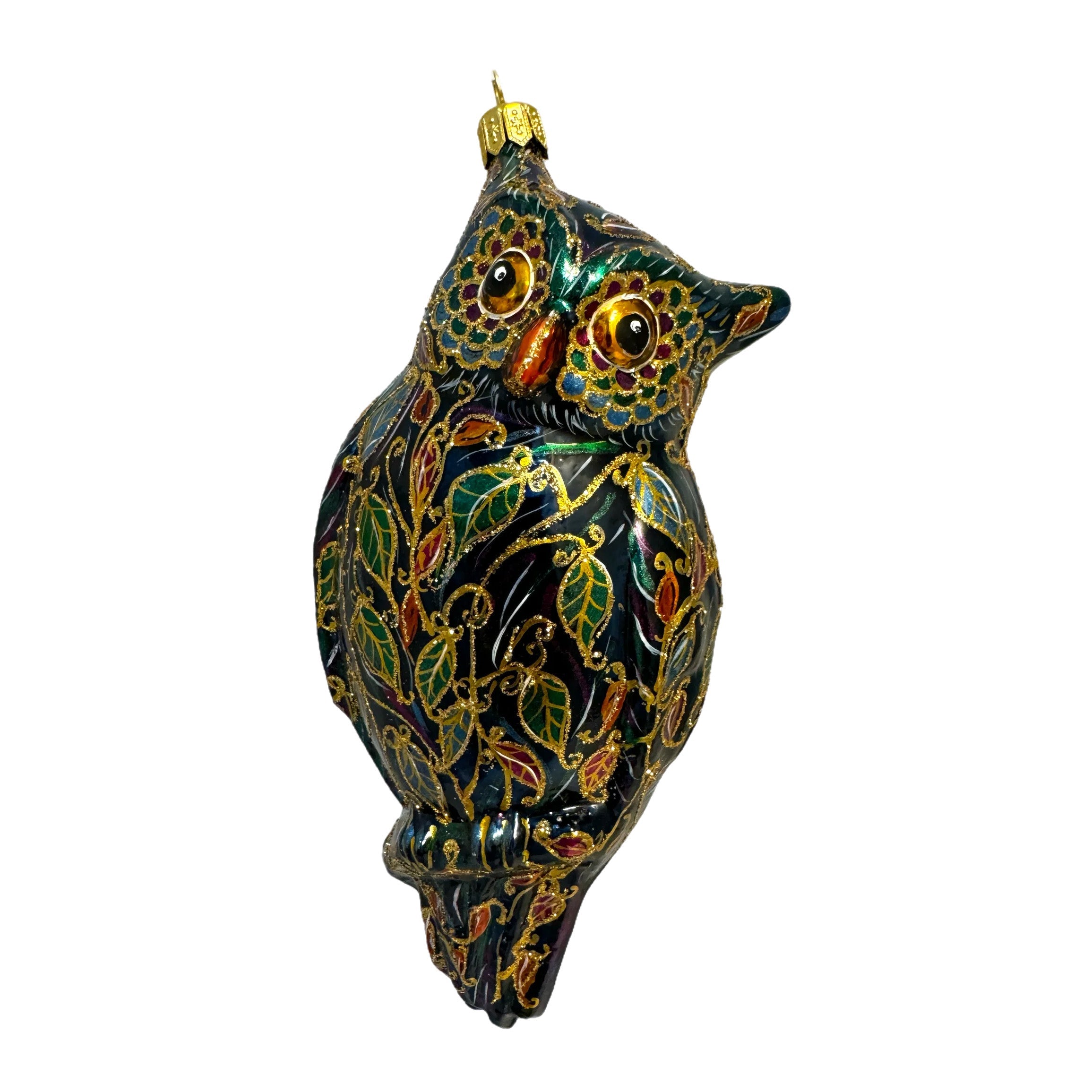 Owl with Leaves Ornament