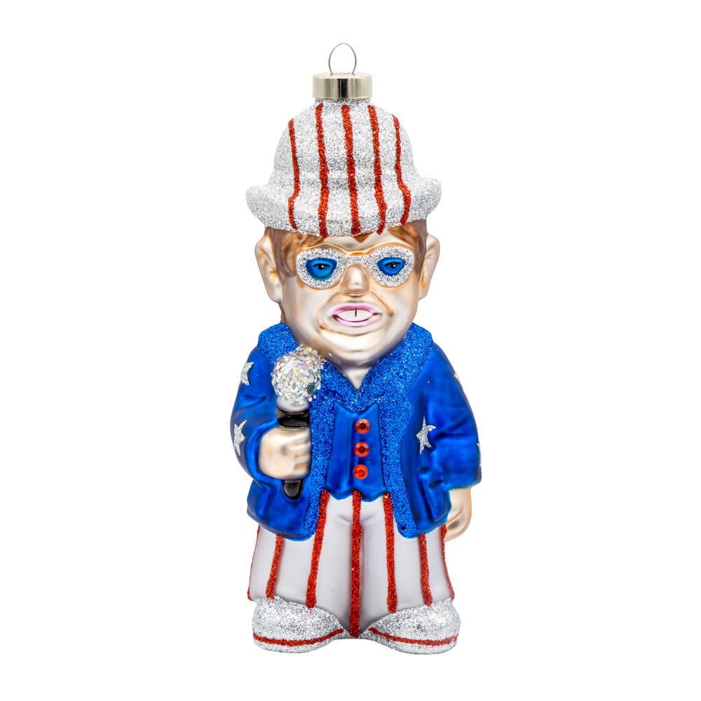 Patriotic Elton John Ornament
