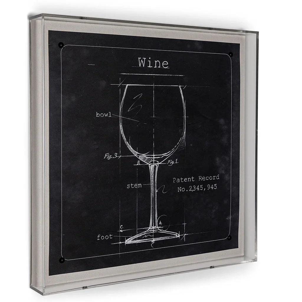 Typology of a Wine Glass 20 x 20 Inches