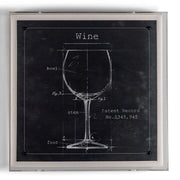 Typology of a Wine Glass 20 x 20 Inches