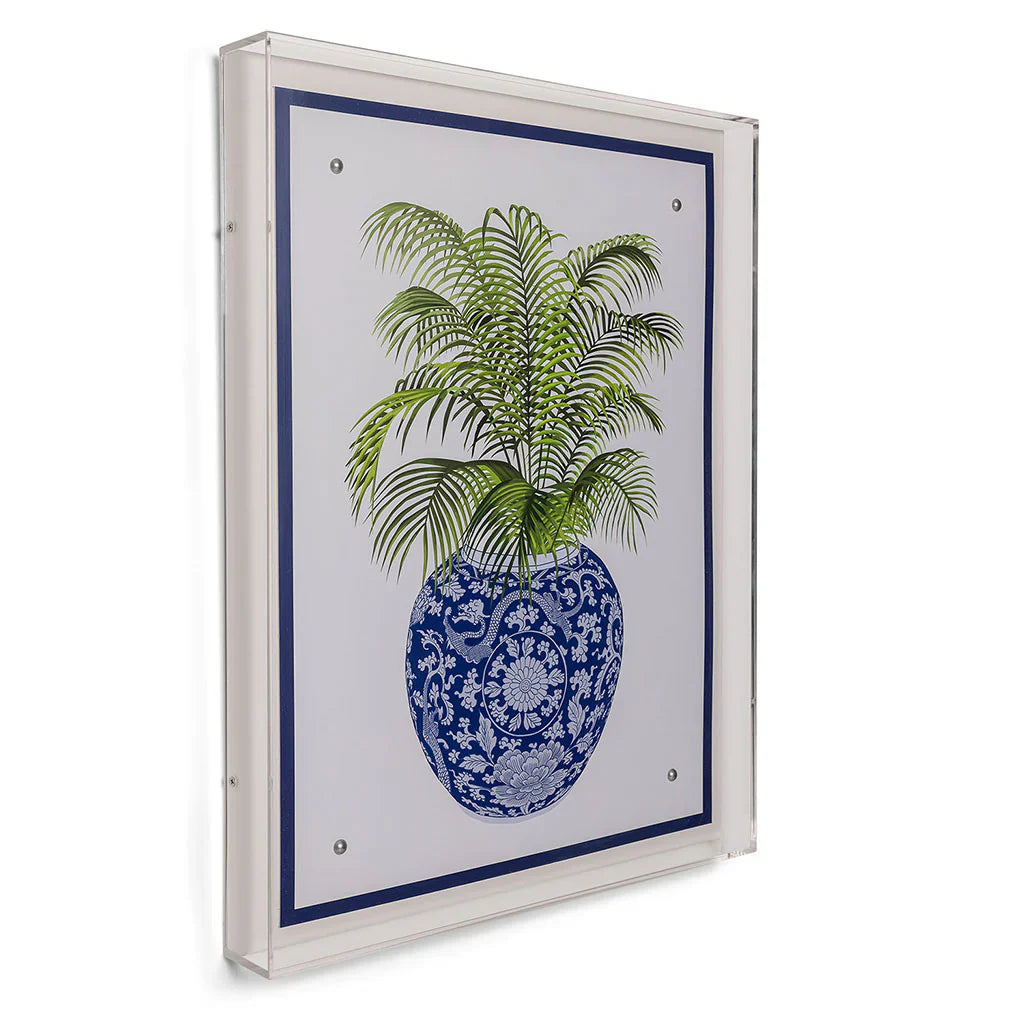 Blue Rosette Vase 26 x 20 Inches