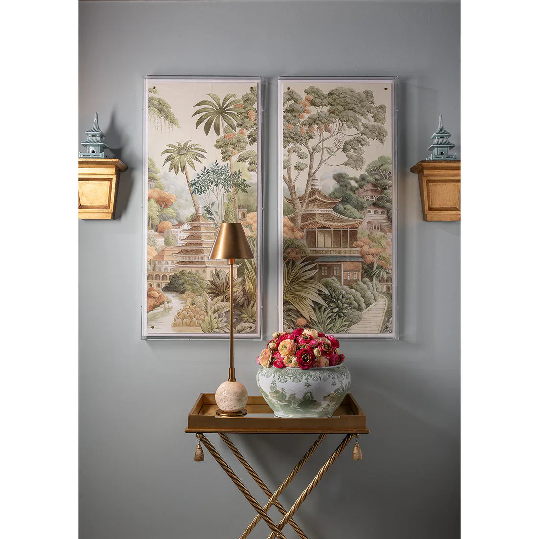 Teahouse II Panel 48 x 24 Inches