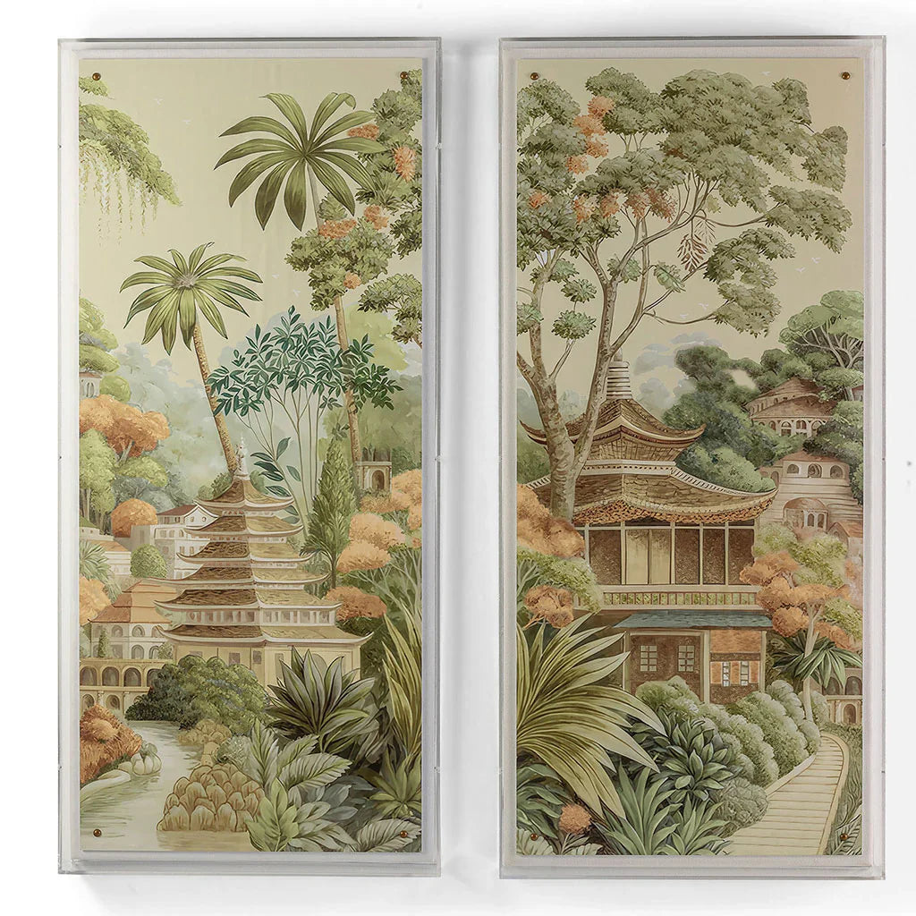 Teahouse I Panel 48 x 24 Inches