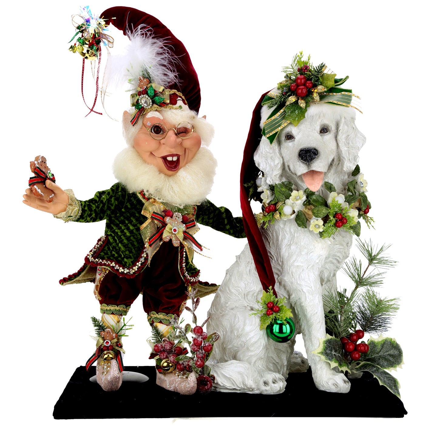 Cookies and Milk Elf with Dog 19.5" - Four Pieces Made - SOLD OUT