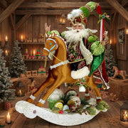 Gingerbread Santa On Rocking Horse 30" - 15 Pieces Made