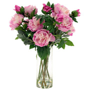 Luscious Lavender Color Peony Arrangement in Glass Vase 20 Inches