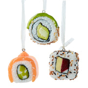 Sushi Ornaments 1.75 Inches Set of 3