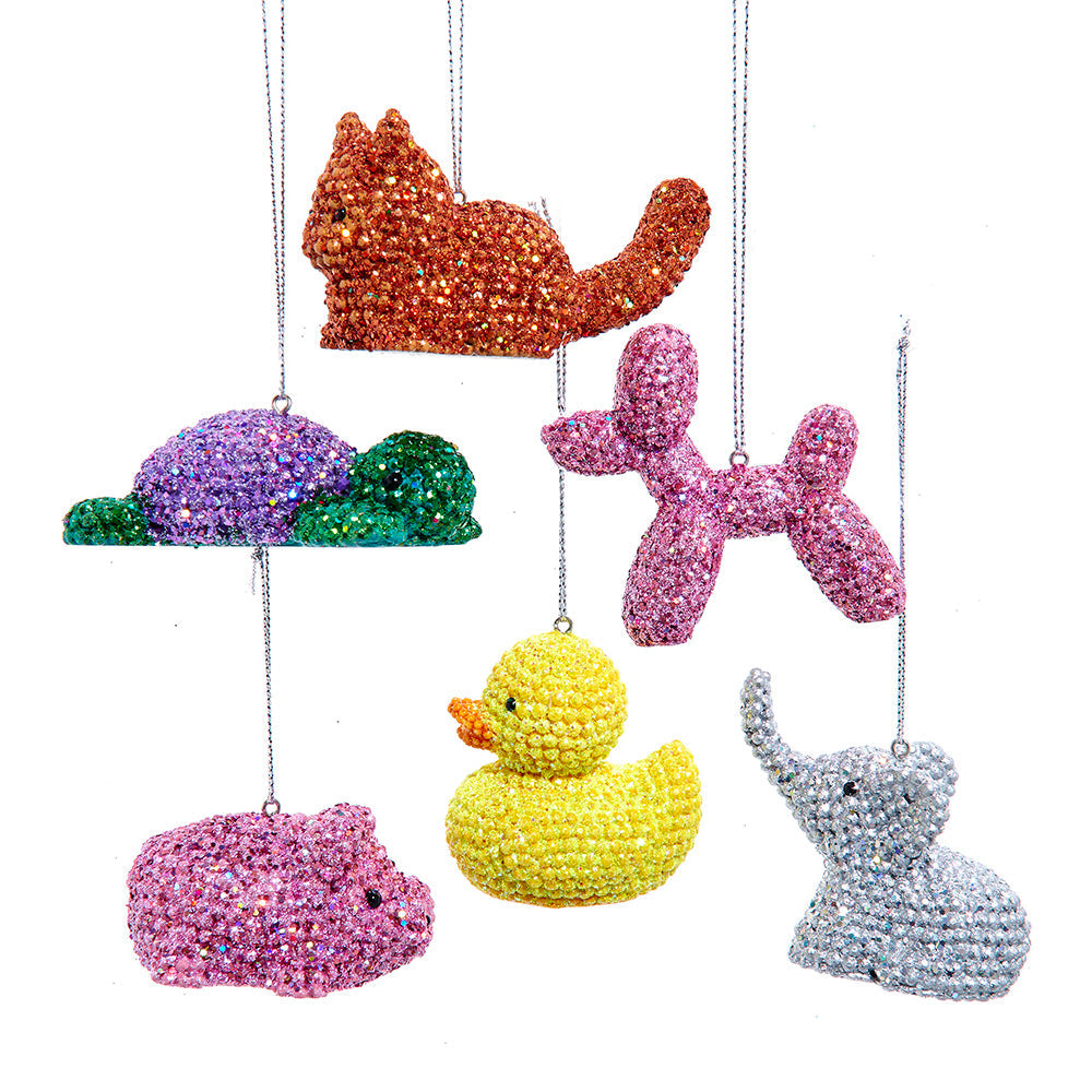 Bedazzled Animal Ornament Collection Set of 6