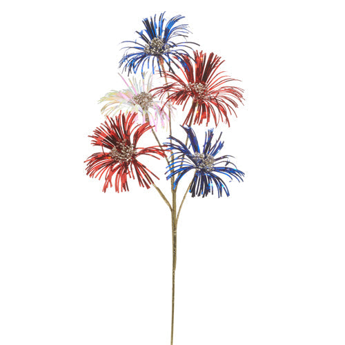 Red, White and Blue Sparkler Spray 22"