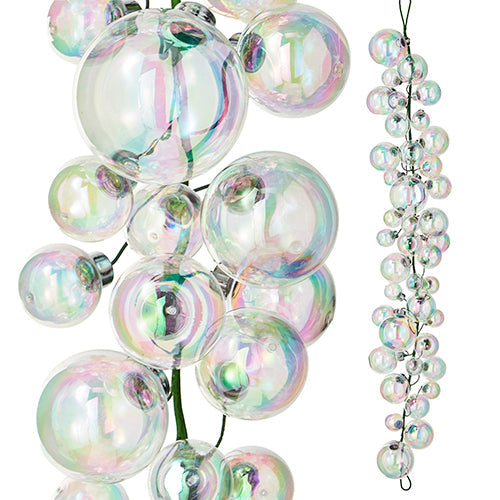 Clear Iridescent Ball Garland 48 Inches
