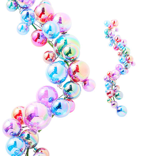 Jewel Tone Multicolor Ball Garland 48 Inches
