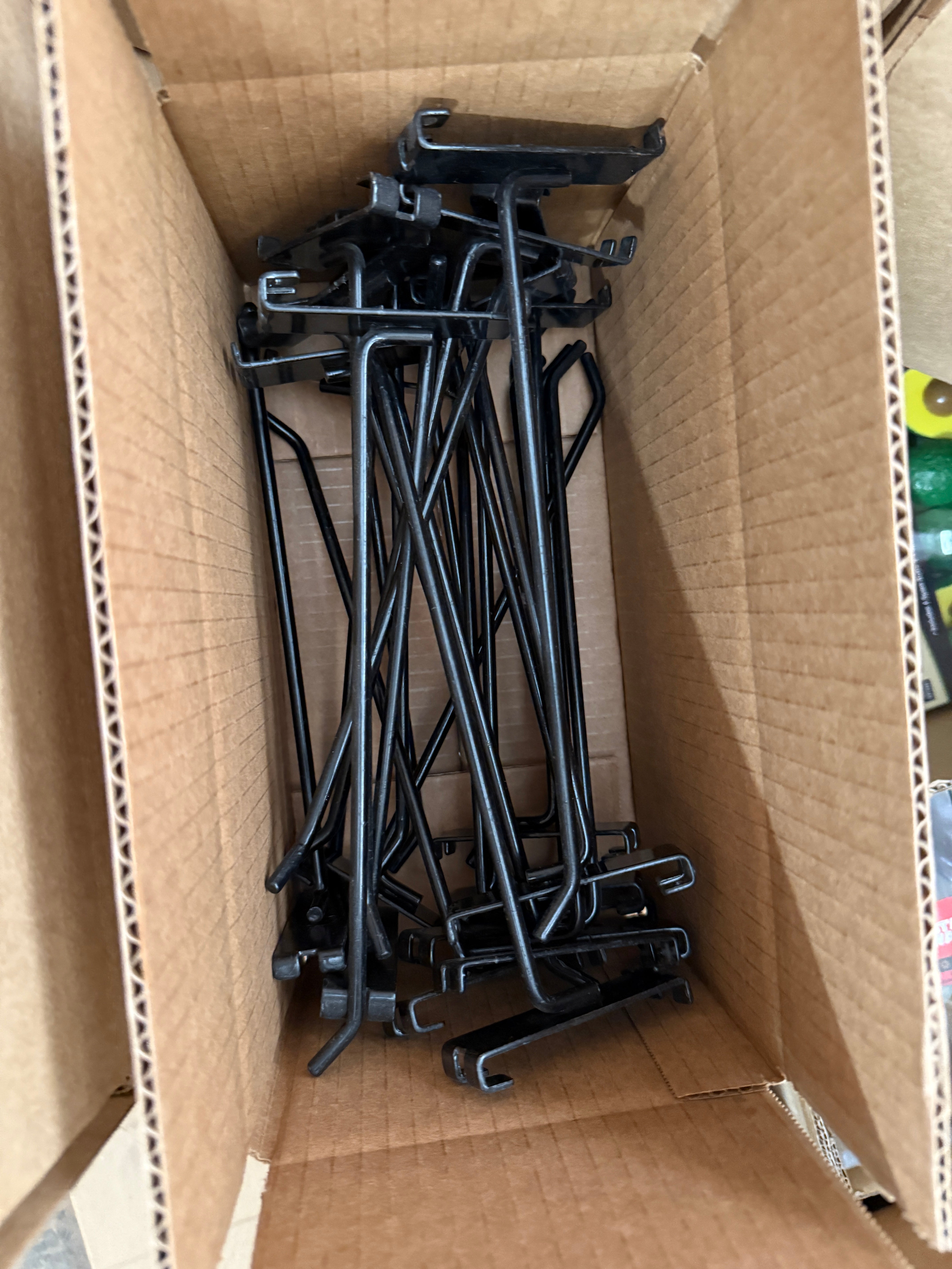 Black Heavy Duty Grid Wall Hooks Set of 25