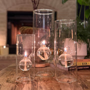 The Grand Trio Wolfard Oil Lamp Set of 3 Plus Clear Lamp Oil