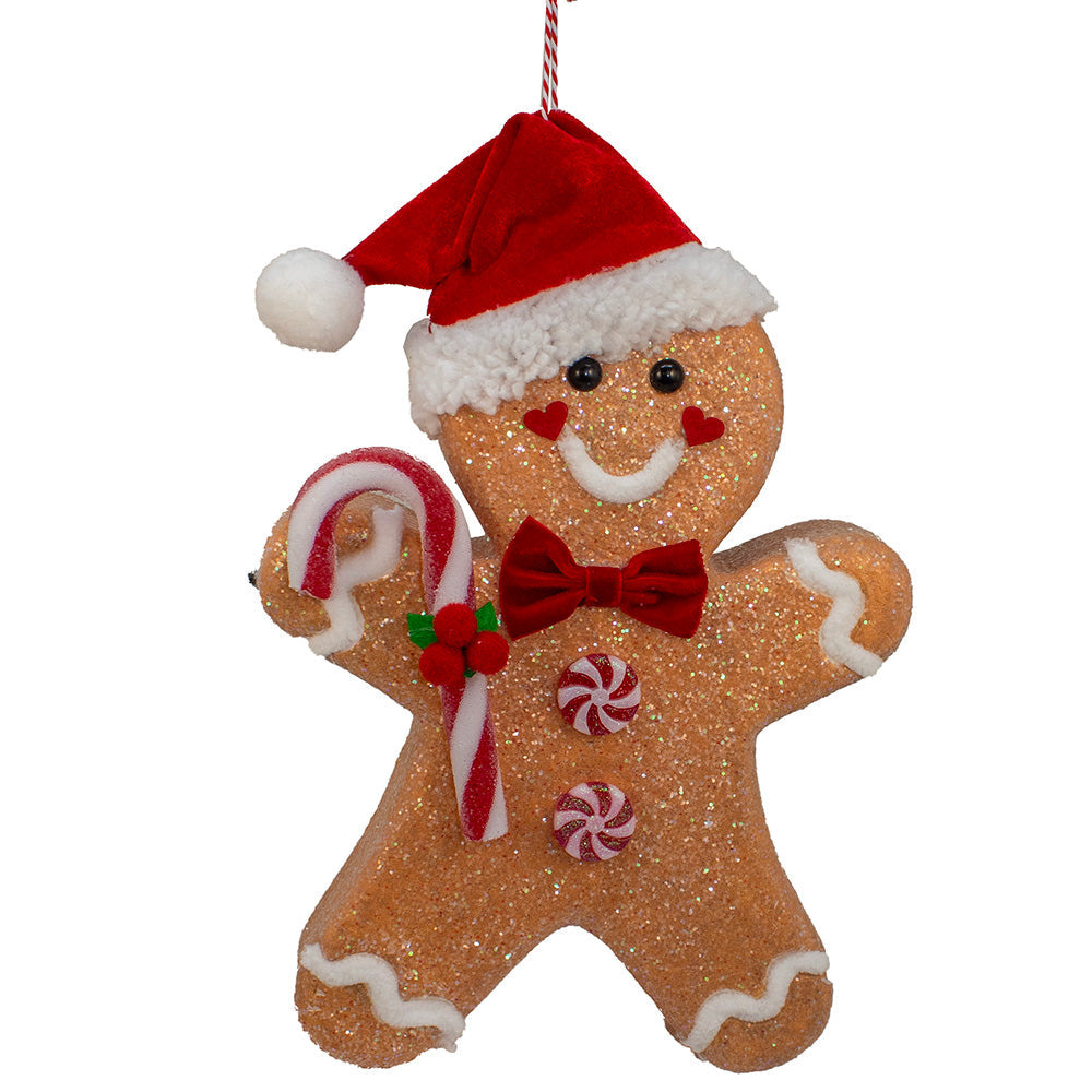 Gingerbread with Candycane Ornament 12 Inches