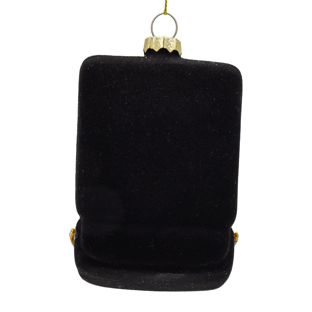 Jewel Box with Diamond Ring Glass Ornament 3.2 Inches