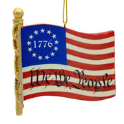 1776 We The People American Flag Ornament 3.75"
