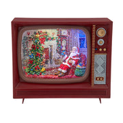 Musical TV With Spinning Glitter Water Table Piece 8.325"