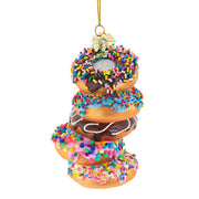 Noble Gems Donuts Stack Glass Ornament 4.25"