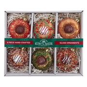 Noble Gems Cookie Drop Glass Ornaments 2.75" Set of 6