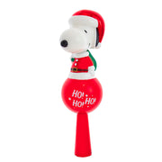 Santa Snoopy Finial Glass Tree Topper 11"