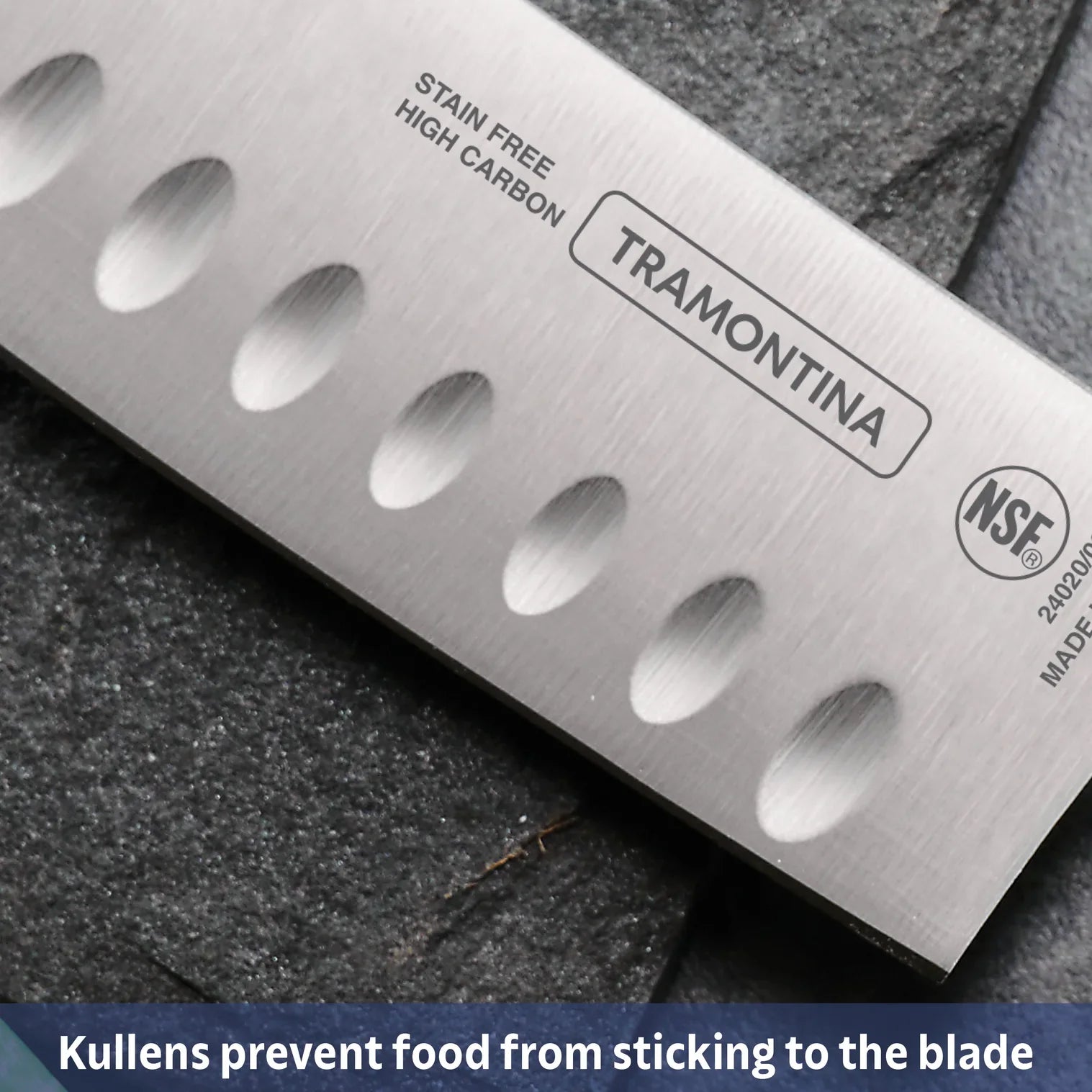 Professional Series High-Carbon Steel Santoku Knife 7"